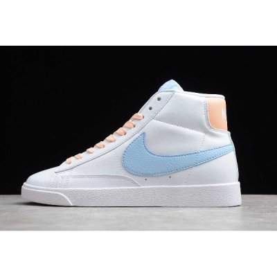 Nike Bayan Blazer Mid Vintage Sued Beyaz / Mavi / Turuncu Kaykay Ayakkabı Türkiye - 7MQHXQE4